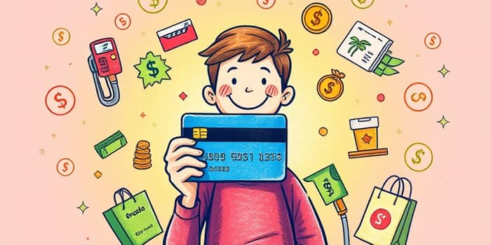 Tarjeta de crédito con recompensas en compras cotidianas